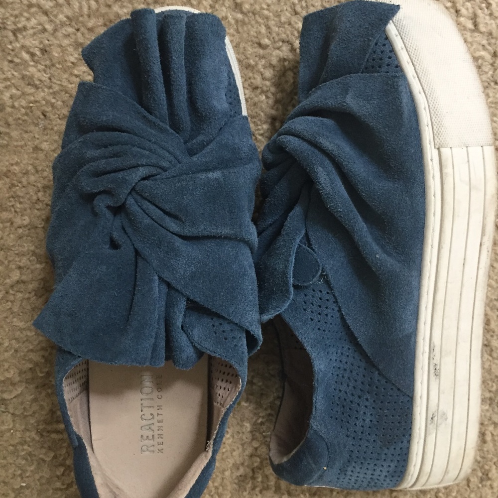 Reaction Kenneth Cole Blue Platform Shoes Sz 8-8.5